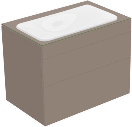 Keuco Edition 400 szafka pod umywalkę wpuszczaną w blat z 1 szklanym blatem i 2 szufladami 31571170000