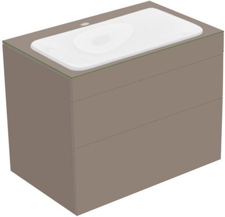 Keuco Edition 400 szafka pod umywalkę wpuszczaną w blat z 1 szklanym blatem i 2 szufladami 31571170100