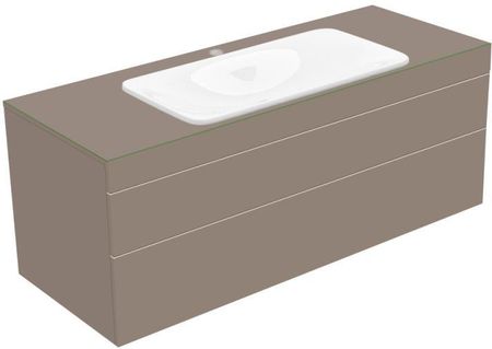 Keuco Edition 400 szafka pod umywalkę wpuszczaną w blat z 1 szklanym blatem i 2 szufladami 31583170100