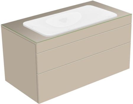 Keuco Edition 400 szafka pod umywalkę wpuszczaną w blat z 1 szklanym blatem i 2 szufladami 31582180000