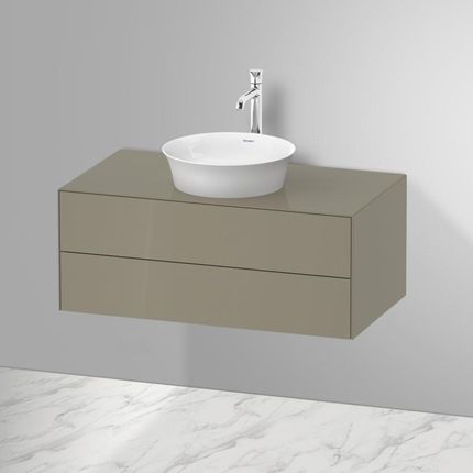 Duravit White Tulip umywalka nablatowa z szafką pod umywalkę z 2 szufladami 23624300791+WT49860H2H2