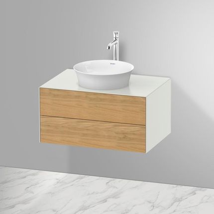 Duravit White Tulip umywalka nablatowa z szafką pod umywalkę z 2 szufladami 23624300791+WT49850H536