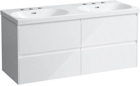 Laufen LUA podwójna umywalka z szafką pod umywalkę LANI z 4 szufladami H8140810001081+H4035741122611
