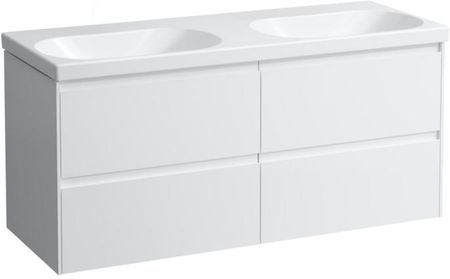 Laufen LUA podwójna umywalka z szafką pod umywalkę LANI z 4 szufladami H8140810001421+H4035741122601