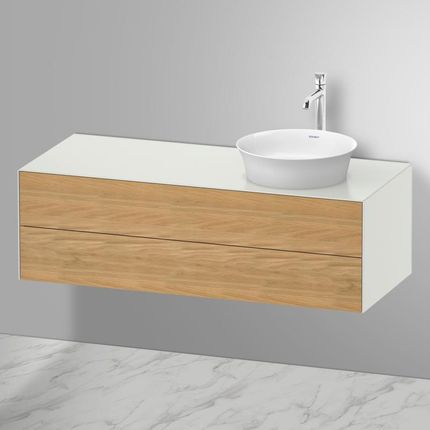 Duravit White Tulip umywalka nablatowa z szafką pod umywalkę z 2 szufladami 23624300791+WT4987RH536