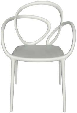 Designerskie Krzesło Ogrodowe Loop Qeeboo Białe