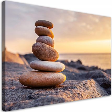 Feeby Obraz Na Płótnie Kamienie Plaży Zen 100X70