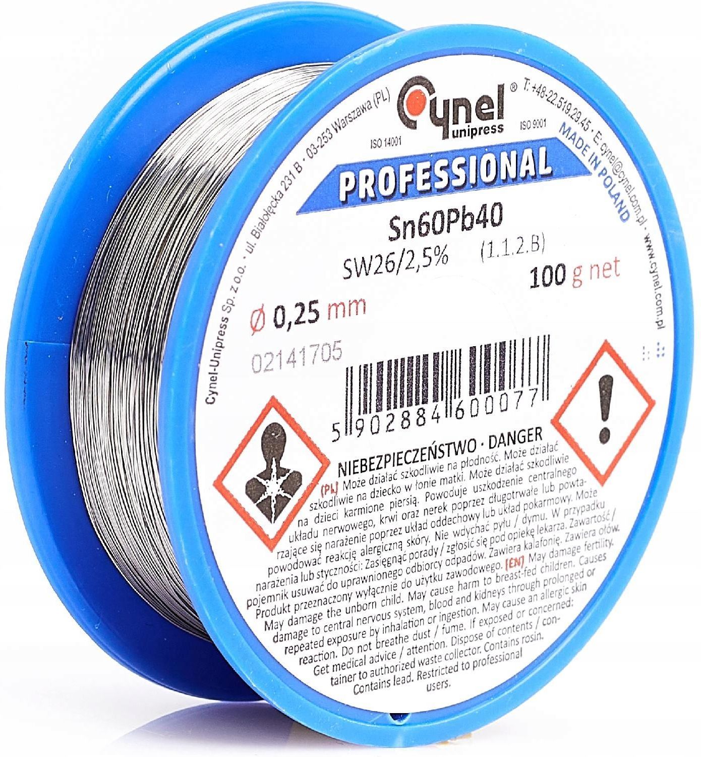 Cynel Cyna Z Topnikiem 0,25Mm 100G Spoiwo Sn60Pb40 29F559151 - Opinie i ...