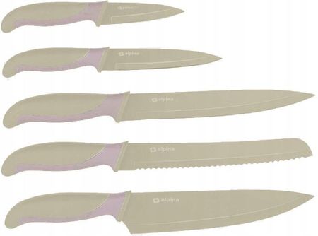 Alpina Zestaw 5 noży ze stali nierdzewnej beżowy