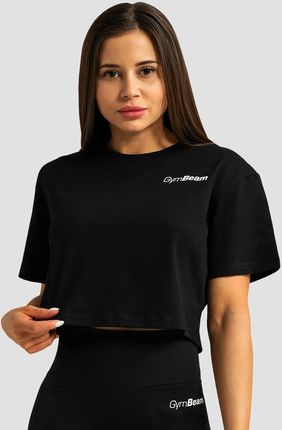 Gymbeam Damska Koszulka Cropped Limitless Black