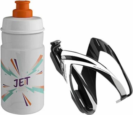 Elite Cycling Ceo Bottle Cage 350ml + Jet Kit Glossy Clear Orange