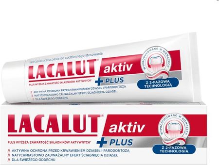Lacalut Aktiv Plus, pasta do zębów, 75 ml + szczoteczka do zębów