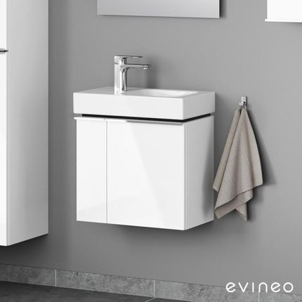 evineo ineo4 szafka pod umywalkę toaletową z 2 drzwiami z uchwytem BE0218WH