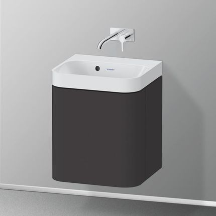 Duravit Happy D.2 Plus umywalka toaletowa z szafką pod umywalkę z 1 drzwiami HP4340N80800000