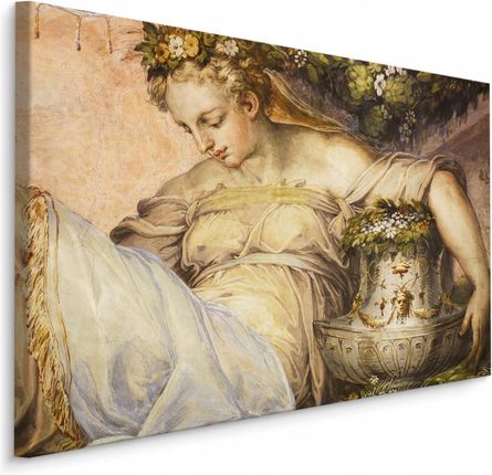 Muralo Obraz Do Jadalni Kobieta Kwiaty Malarstwo 40X30