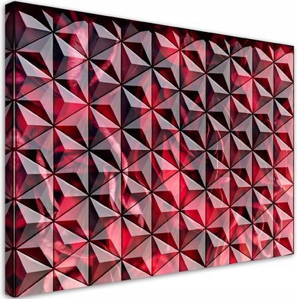 Feeby Obraz Do Salonu Czerwona Geometria 120X80