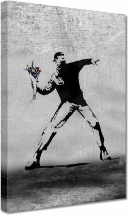 Zesmakiem Obrazy 20X30 Banksy Miotacz Kwiatów