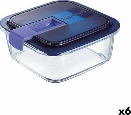 Luminarc Hermetyczne Pudełko Na Lunch Easy Box Niebieski Szkło 6Szt. 1,22L (12743903)