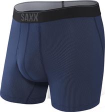 Zdjęcie Bokserki męskie trekkingowe / sportowe z rozporkiem SAXX QUEST 2.0 Boxer Brief Fly – granatowe z jasnym szwem - Sierpc