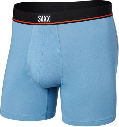 Bokserki męskie elastyczne SAXX NON-STOP STRETCH Boxer Brief z rozporkiem - niebieskie