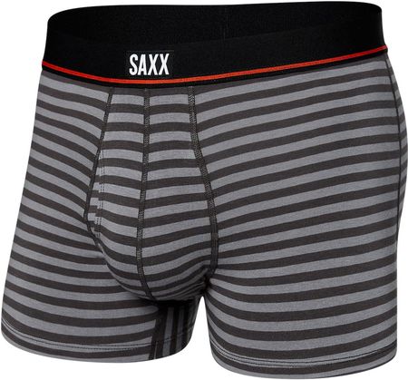 Bokserki męskie elastyczne krótkie SAXX NON-STOP STRETCH Trunk z rozporkiem w paski - szare