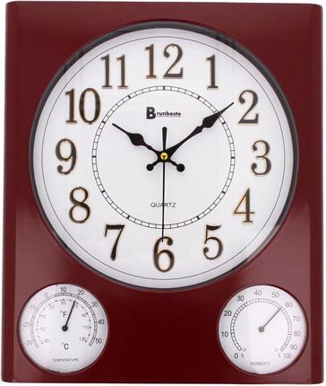 Brunbeste Zegar Ścienny Prostokątny Brązowy 1840 Cichy 33X27.8Cm (Bb1840)