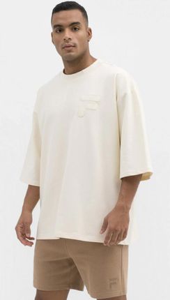 Męski t-shirt oversize Fila Conegliano - kremowy
