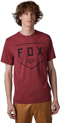 Fox Kolarska Koszulka Z Krótkim Rękawem Shield Bordowy