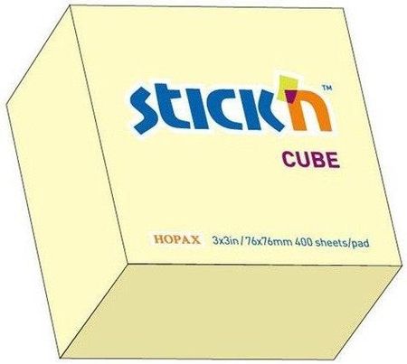 Stick N Bloczek Stick` 76X76Mm 400K Żółty Pastelowy 21072