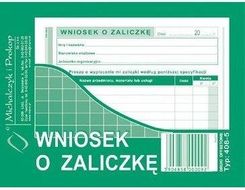 Michalczyk I Prokop 408 5 Wniosek O Zaliczkę Michalczyk&Prokop A6 40 Kartek