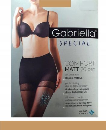 GABRIELLA Comfort Matt Rajstopy 20 DEN k.:BEIGE