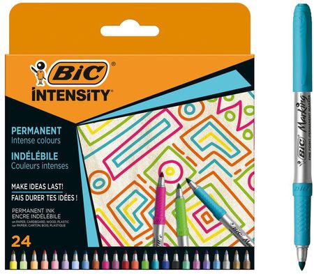 Bic Markery Intensity Permanent Intense+Pastel+Metallic 24 Kolory