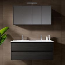 Riho Porto Wave Podwójna Umywalka Z Szafką I Szafką Z Lustrem Led F014012Dp5+W018010005+F014030Dp5+204927