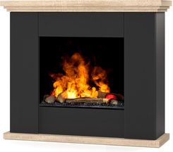 Zdjęcie Kominek elektryczny Warmtec Norte Cassete 400/600 LED Optimyst - czarny, dąb sonoma - Dębica