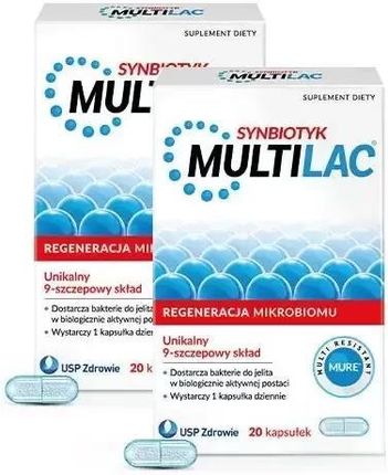 Multilac synbiotyk 2x20 kapsułek