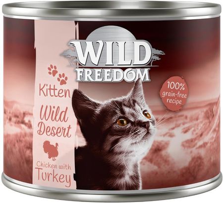 Wild Freedom Kitten Wild Desert Indyk I Kurczak 12x200g