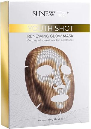 Sunewmed+ Youth Shot Renewing Glow Mask Rozświetlająca Maska W Płachcie 6x25 g