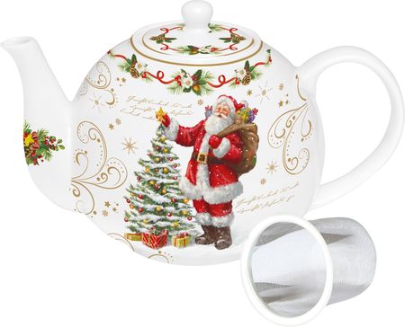 Easy Life Dzbanek Do Herbaty Porcelanowy Z Zaparzaczem Magic Christmas Biały 1L (8809058)