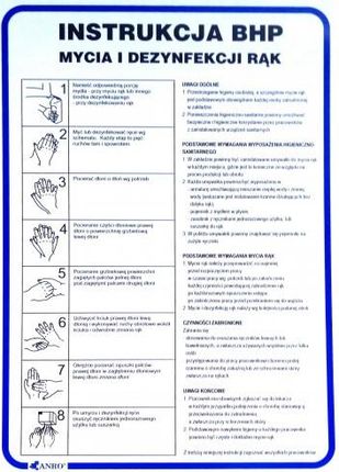 Anro Znak Instrukcja Mycia I Dezynfekcji Rąk 25X35cm Anro Art.Ibg01B
