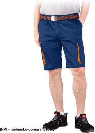 R.E.I.S. Land Ts Elastyczne Spodnie Ochronne Do Pasa Land Z Krótkimi Nogawkami Męskie Niebiesko Pomarańczowy M