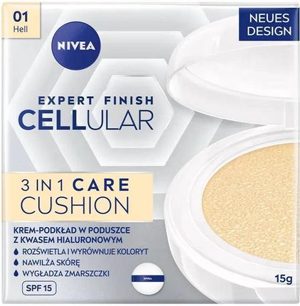 Nivea Expert Finish Cellular 3In1 Care Cushion Krem-Podkład W Poduszce Spf15 01 Light 15Ml