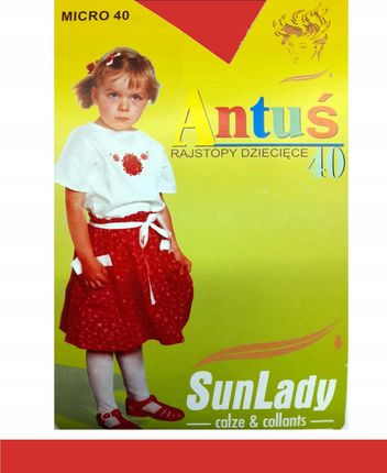 SUN LADY ANTUŚ Rajst. dziec. MF 40den k.: KARMIN