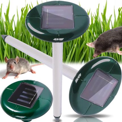Mocny Odstraszacz Na Krety Myszy Kuny Solarny Duży