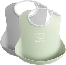 Zdjęcie Babybjorn 2 Śliniaki Grey Powder Green - Dębica