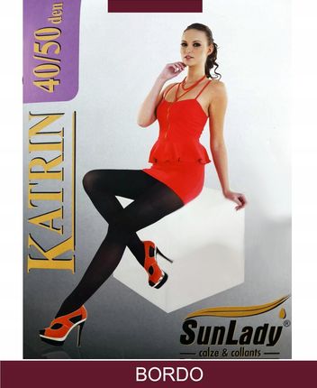 SUN LADY KATRIN rajstopy 40/50 DEN k.:bordo r.:5