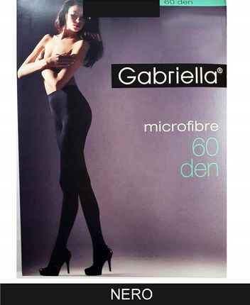 GABRIELLA Rajstopy microfibre 60 DEN k.:NERO r.:3