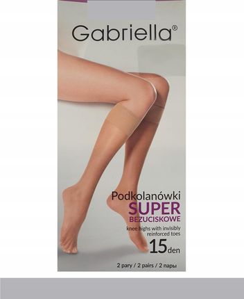 GABRIELLA Podkolanówki Super Bezuciskowe k.:GRIGIO