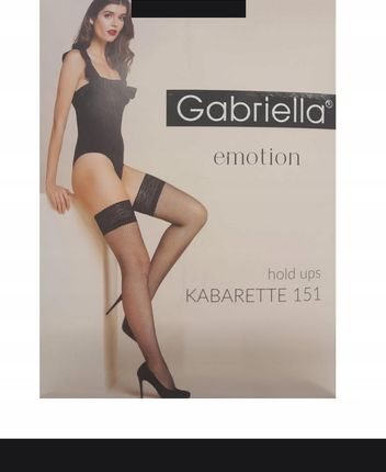 GABRIELLA 151 Pończochy sam.kabarette k.NERO r.3/4