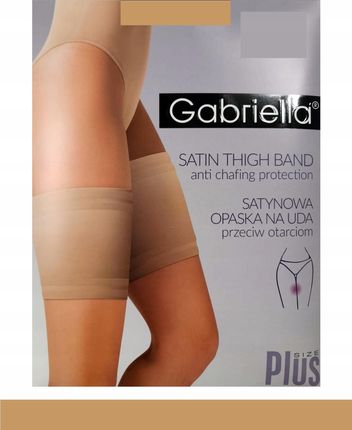 GABRIELLA Satynowa Opaska na Uda SIZE 5/6/BEIGE