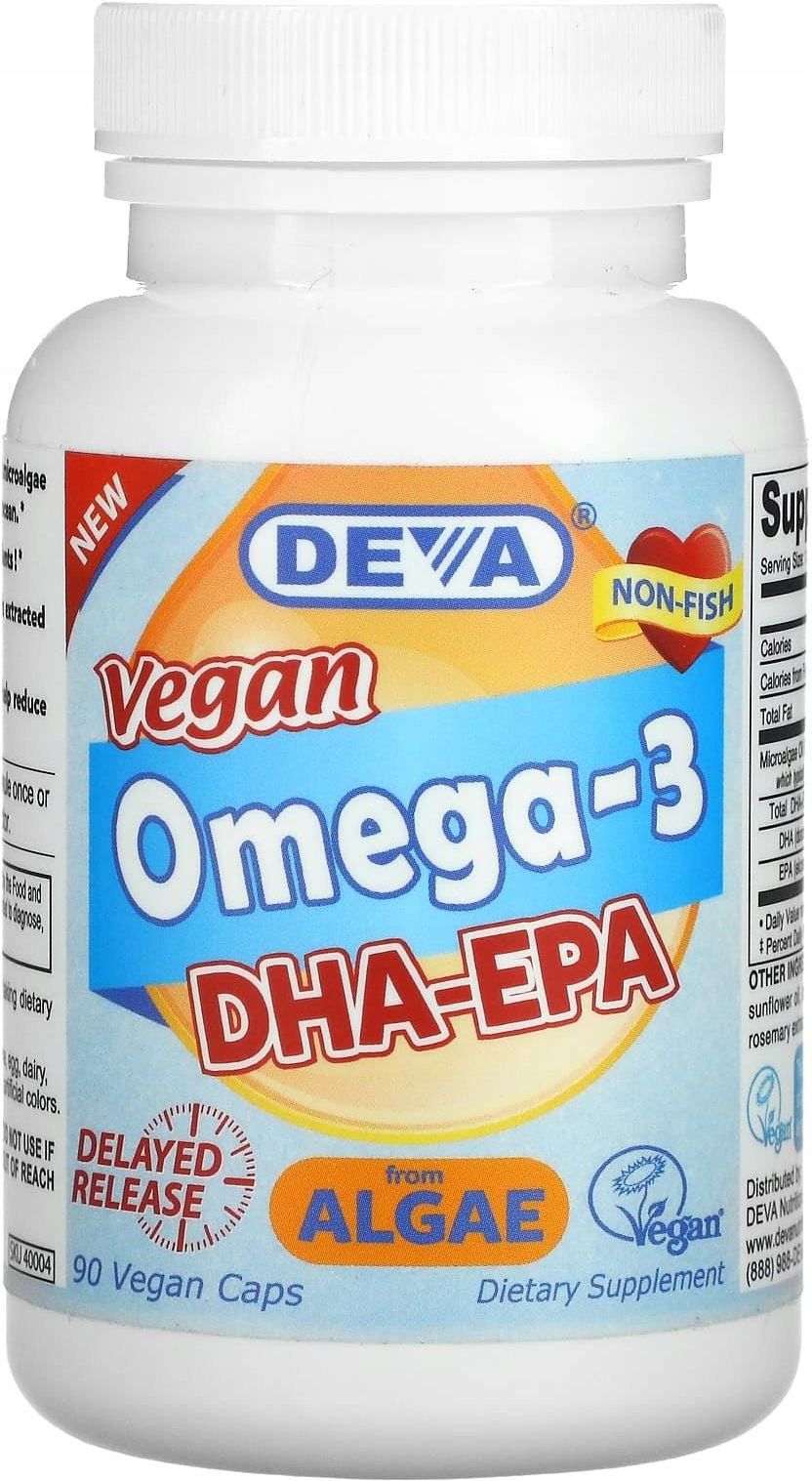 Trace Minerals Deva Vegan Omega 3 Dha Epa 90kaps Opinie i ceny na